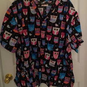 Plus size scrub top